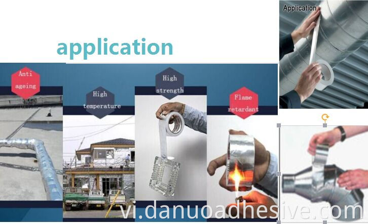 Tự kết dính Gummed Waterproot Alumuminu Lá băng